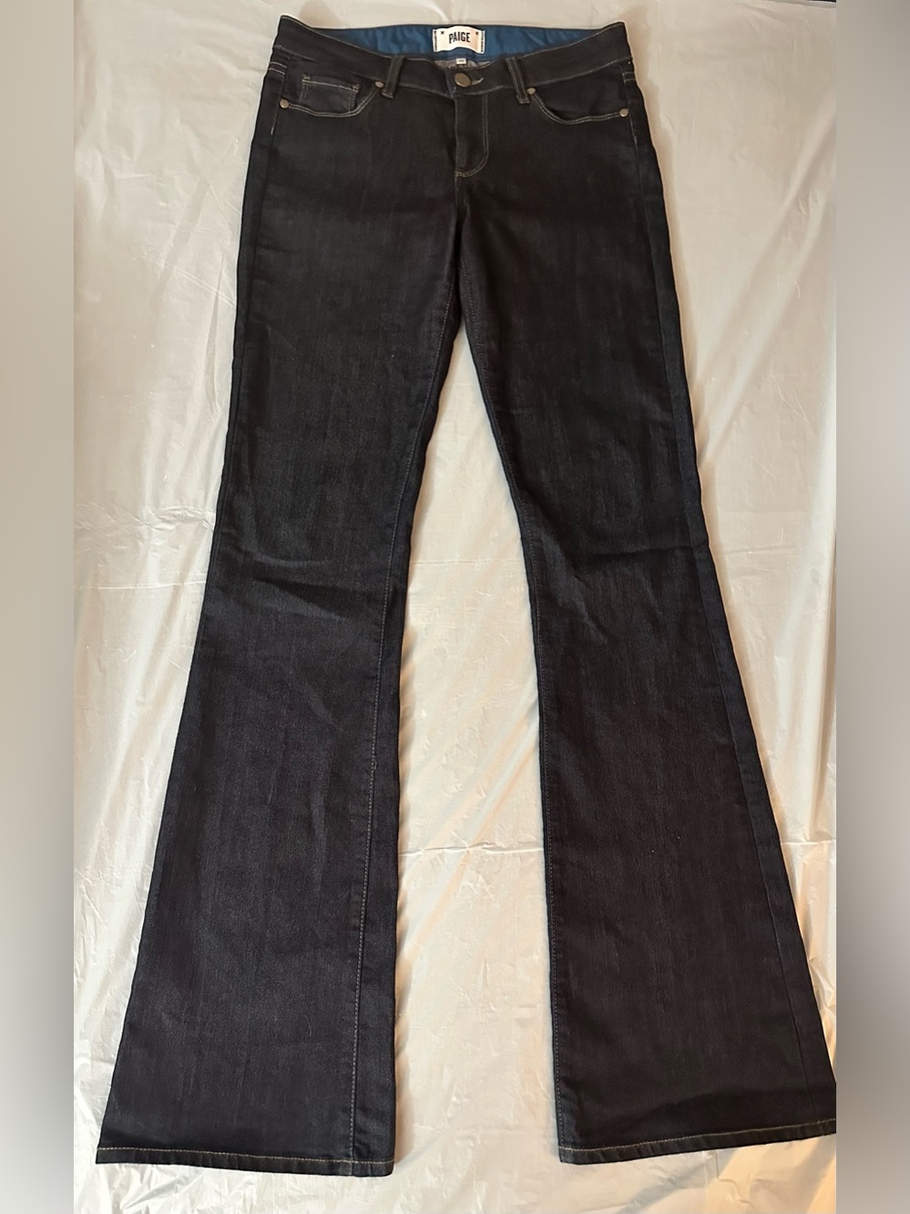 PAIGE Black Flared Wide Leg Jeans